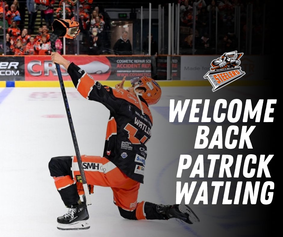The Sheffield Steelers can confirm the re-signing of Grand Slam winning forward Patrick Watling 🧡🏒

Read more here : sheffieldsteelers.co.uk/?p=26327

#SteelersHockey