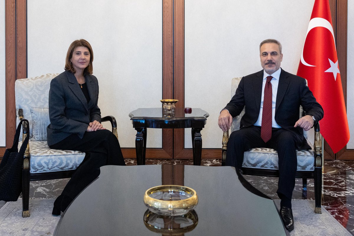 Bakanımız <a href="/HakanFidan/">Hakan Fidan</a>, BM Genel Sekreteri'nin Kıbrıs Konusunda Şahsi Temsilcisi María Angela Holguín Cuéllar'ı Ankara’da kabul etti.