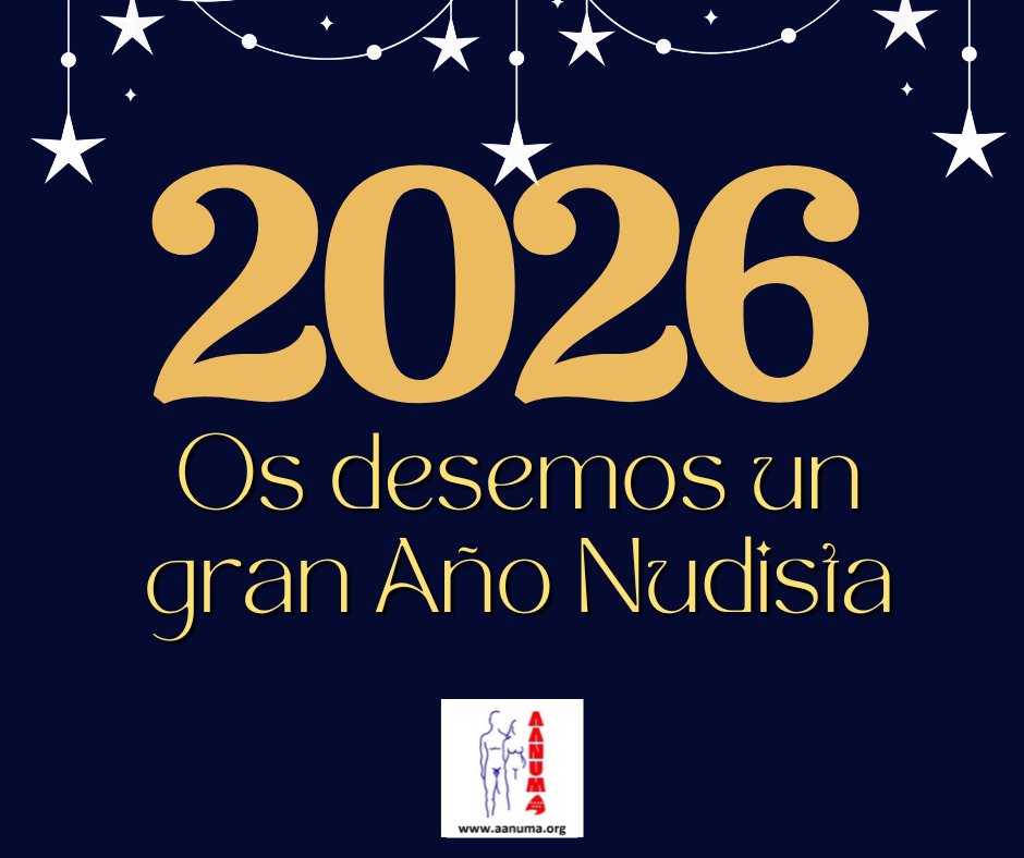 Os deseamos que el año 2026 esté lleno de nudismo.  Juntxs hacemos que el nudismo sea más conocido y practicado. #aanuma #planesnudistas #nudismoenmadrid #nudismo #naturism #Nudism #nudist