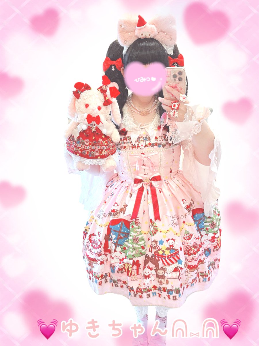 BABYのくみゃちゃんのDoki☆Doki Christmas Party柄ジャンパースカート