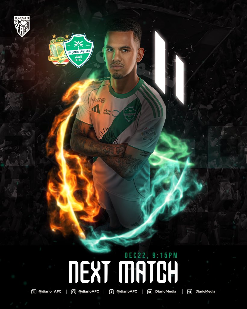 diario_AFC's tweet photo. 🔙 عودة الحياة بعودة الأهلي 🟢⚪️

☑️ الأهلي يواجه الشرطة العراقي يوم الاثنين القادم.

 #diarioAFC https://t.co/cuMWI5bBpQ