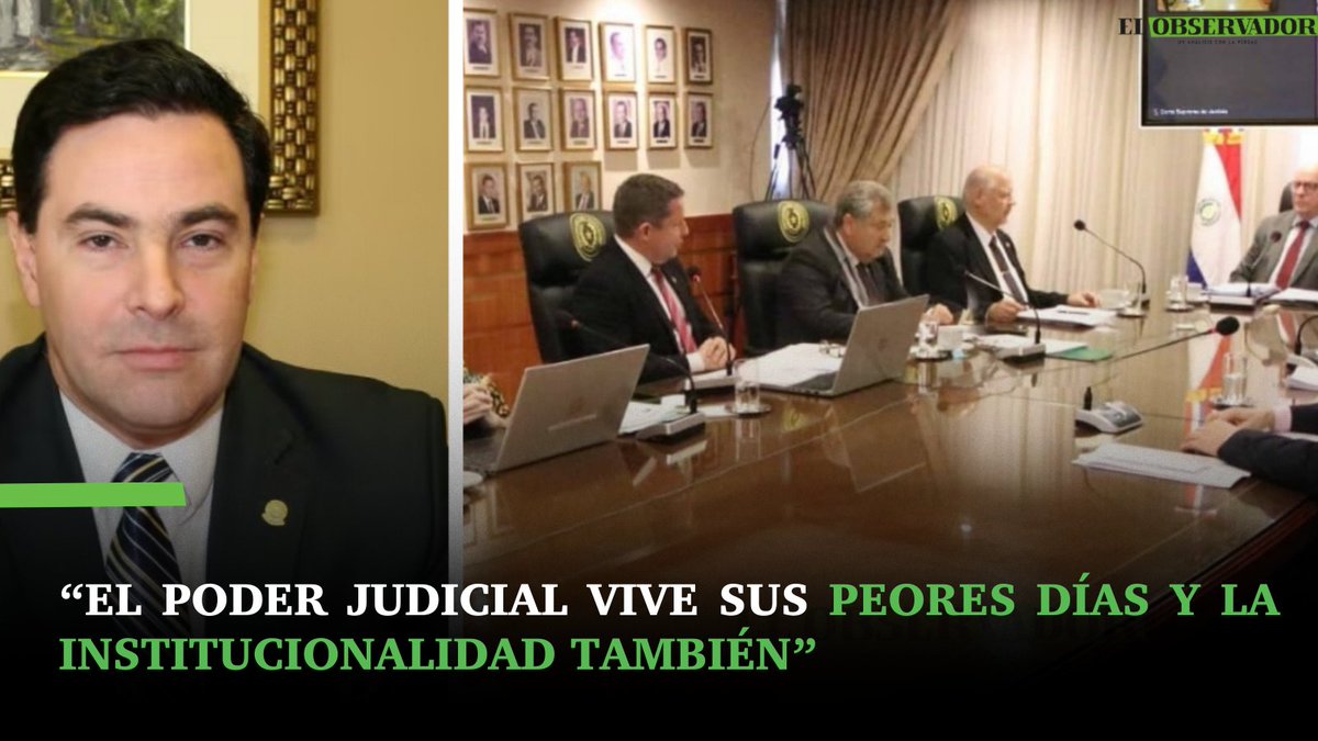 🟩"La institucionalidad de la república está gravemente dañada, la seguridad jurídica en total entredicho, hoy el poder judicial vive sus peores días ante esta inseguridad", lamentó el exsenador Hugo Estigarribia tras la confirmación de que Horacio Cartes participó de la reunión