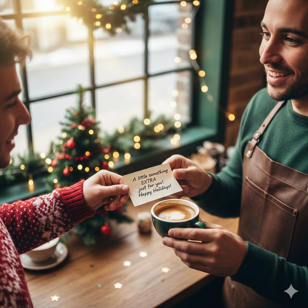 SLRNude's tweet photo. This holiday, make someone's day! ✨ It's all about doing a little something extra – a kind word, a small favor, a genuine smile. These tiny acts create big joy! How will you spread extra cheer today? #ExtraKindness https://t.co/15BCTTmBdt