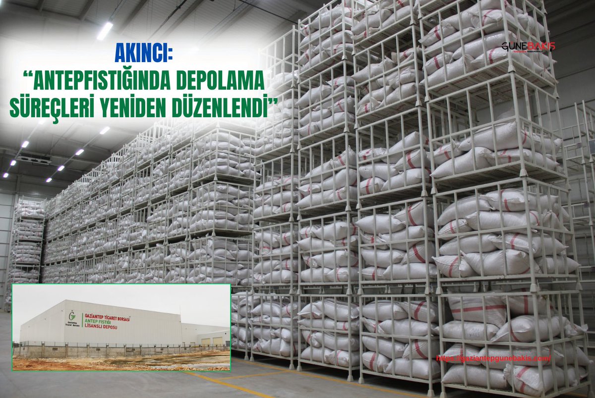 Akıncı: Antepfıstığında depolama süreçleri yeniden düzenlendi gaziantepgunebakis.com/haber/23790-ak… <a href="/gtblidas/">GTB ANTEPFISTIĞI LİSANSLI DEPO</a> <a href="/gazianteptb/">Gaziantep Ticaret Borsası</a> #Gaziantep #antepfıstığı