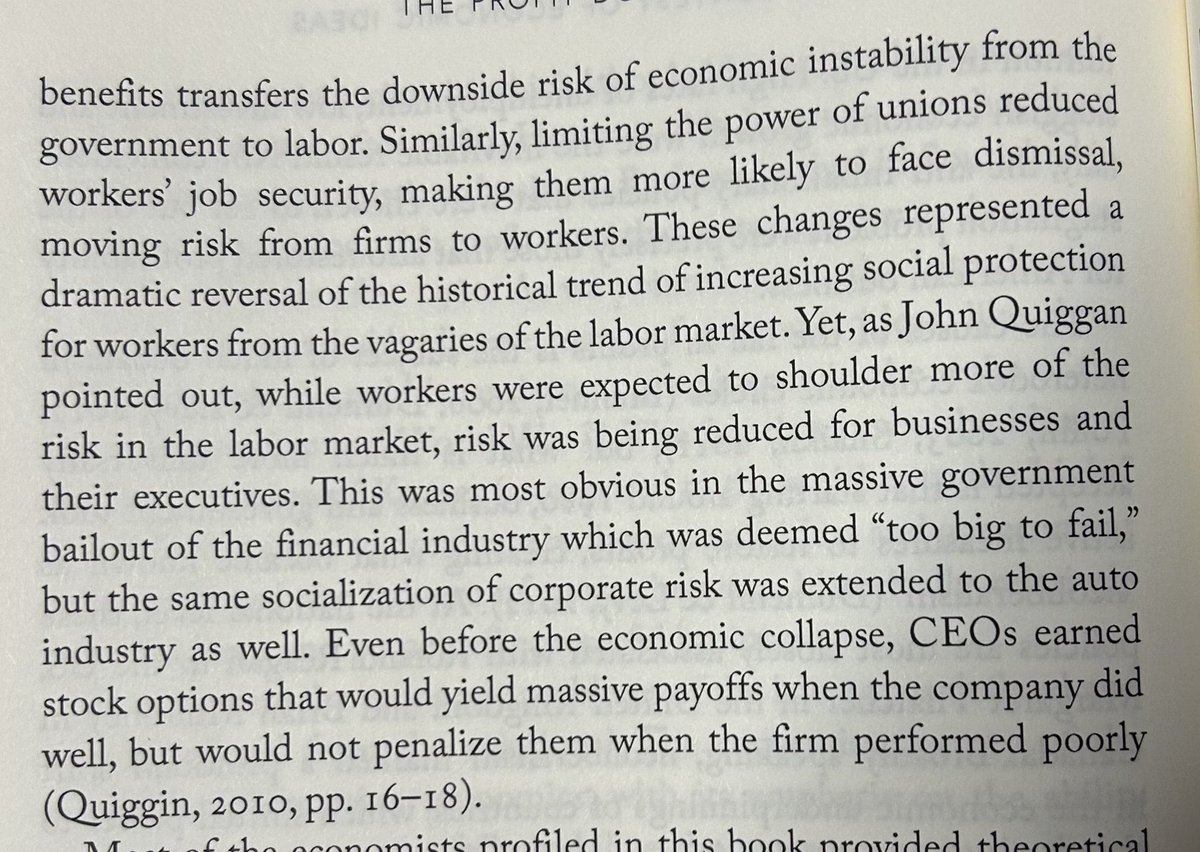 Spectre2Marx's tweet image. « The conventional story of the downfall of Keynesian economics [] is only a partial truth. Stagflation was a problem, but it was more a symptom []The problem was a decline in corporate profitability and the challenges to capitalist power( Chernomas, The profit doctrine)