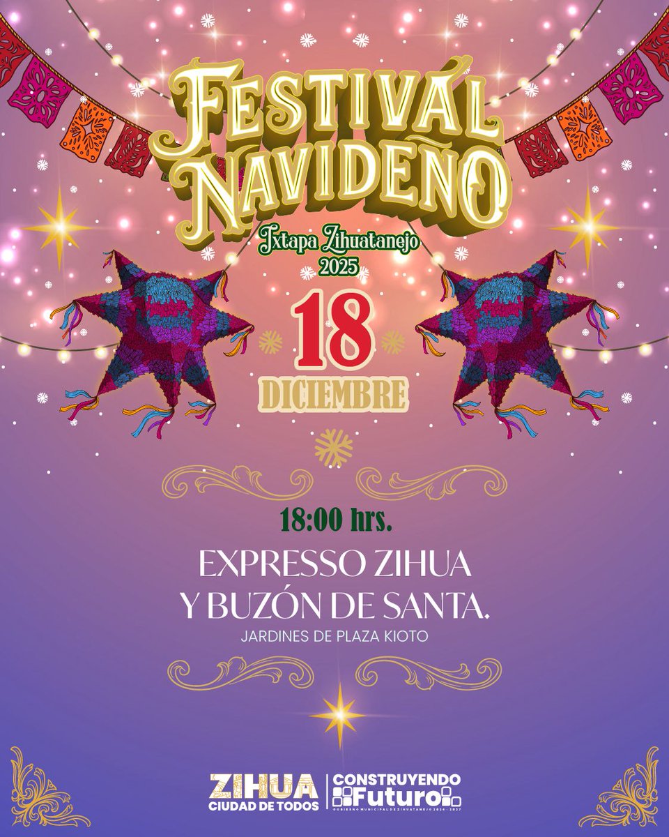 #Zihuatanejo | 🗓️ 🎄🚂👦🏽👧🏻✨ Hoy 18 de diciembre en el Festival Navideño 🎅🏻🪅🎄🌟