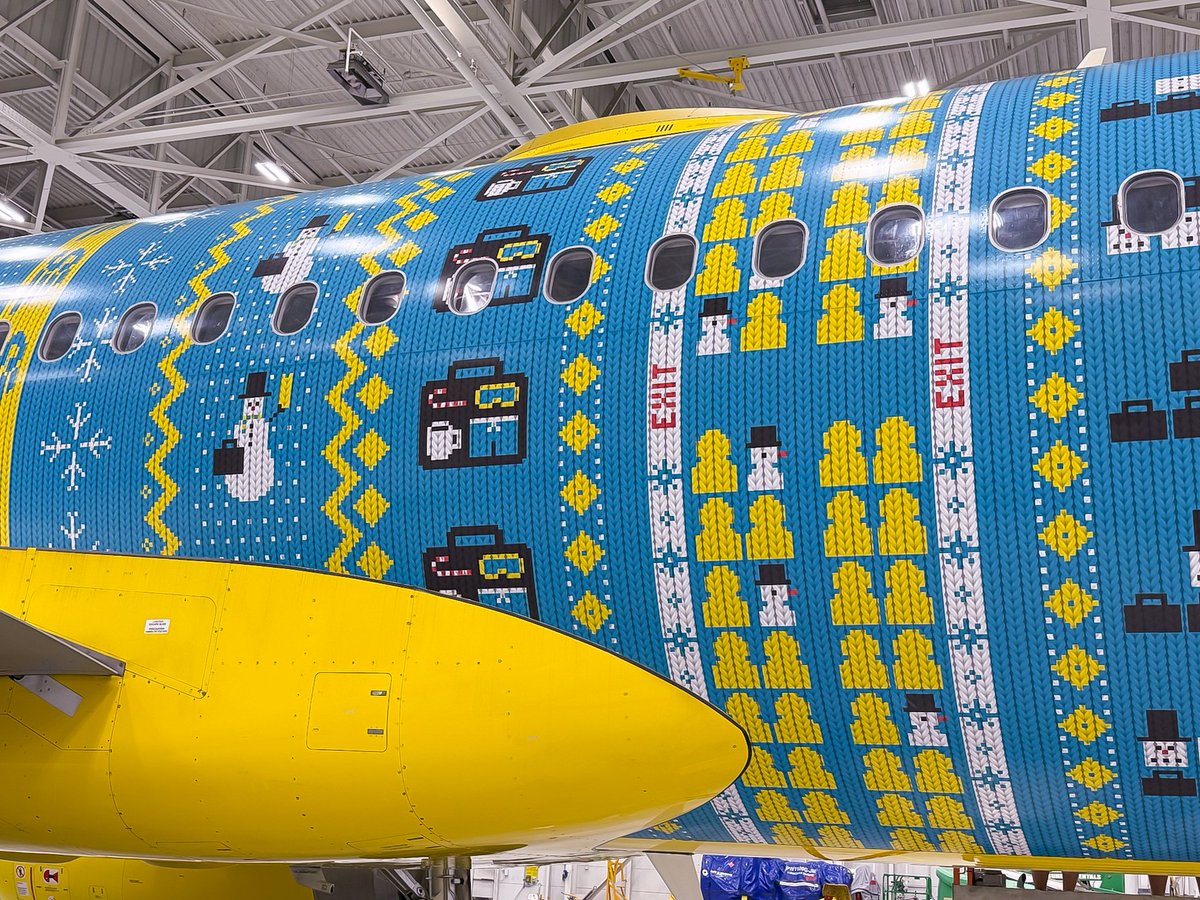 Ok, so <a href="/SpiritAirlines/">Spirit Airlines</a> is still around. And it just stole the holidays. 

Love this new special livery, featuring an A320 wrapped in a cozy holiday sweater.