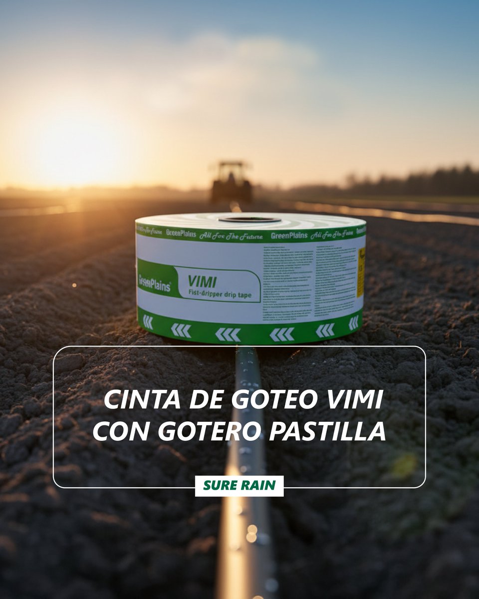SureRain's tweet image. 💧 ¡Revoluciona tu riego con la Cinta de Goteo VIMI con Gotero Pastilla de @greenplains.cn, exclusiva a través de Sure Rain! 💧

 Representantes exclusivos de GreenPlains en Argentina.