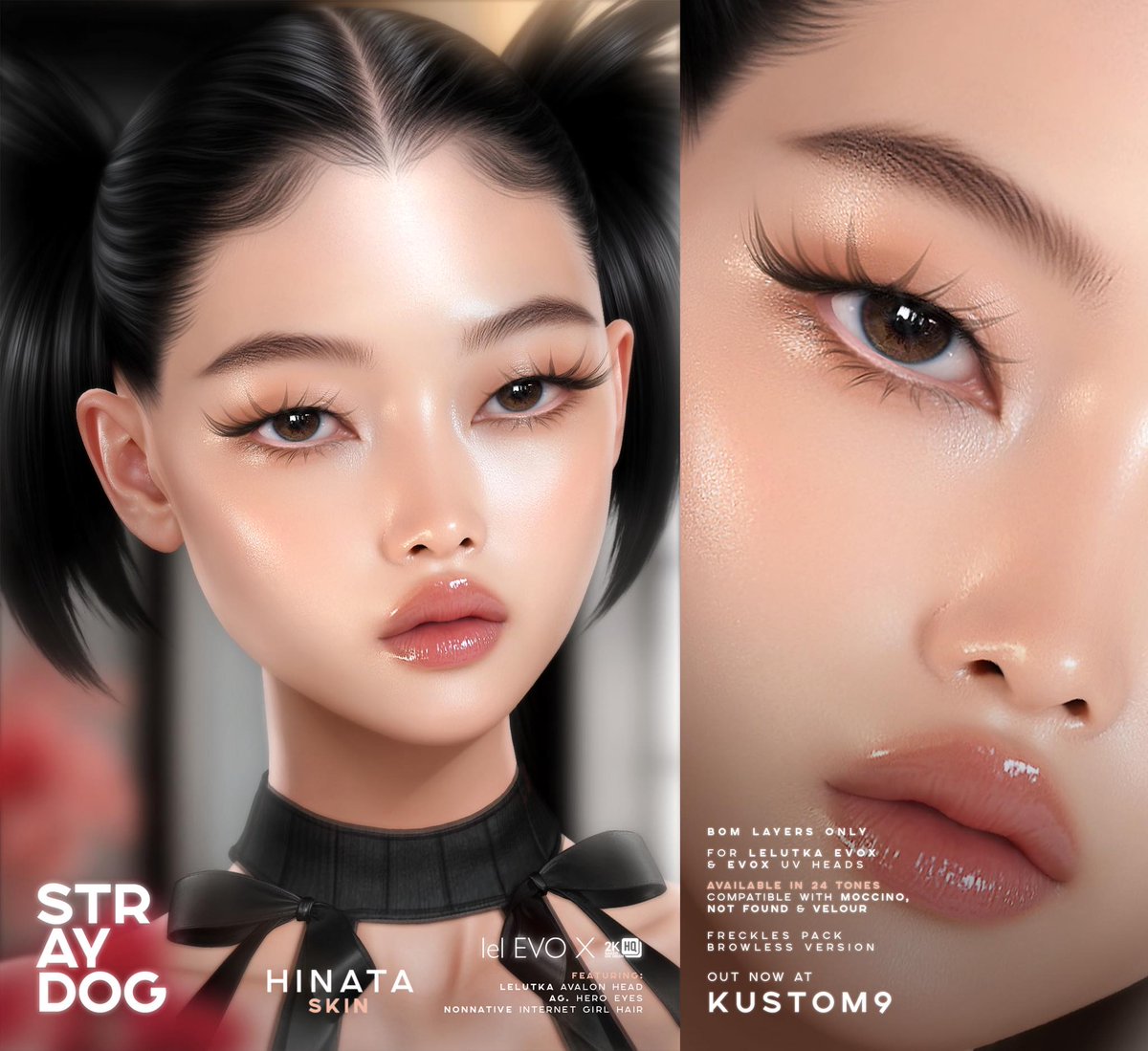 Straydog: Hinata Skin @ Kustom9〡Taxi: maps.secondlife.com/secondlife/kus… 
#SecondLife #Straydog #Kustom9 #slevent #slcontent #KawaiiFeed