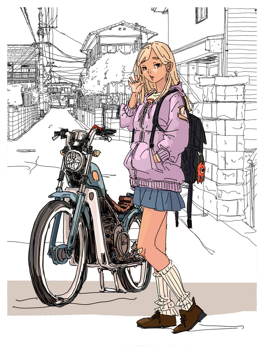 また明日
#illustration #mangaart #motorcycle