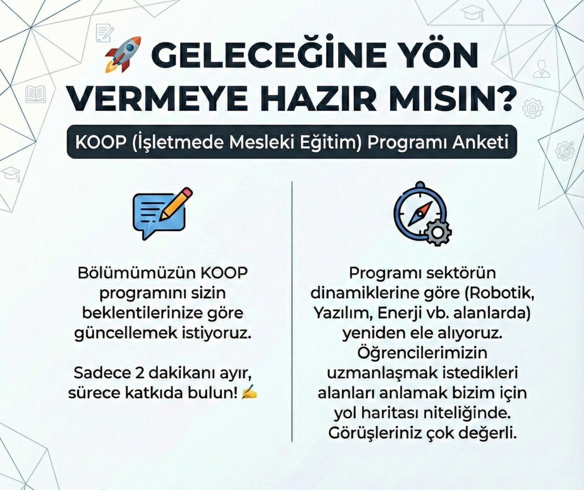 YTÜ Kontrol ve Otomasyon Mühendisliği Bölümü tweet media