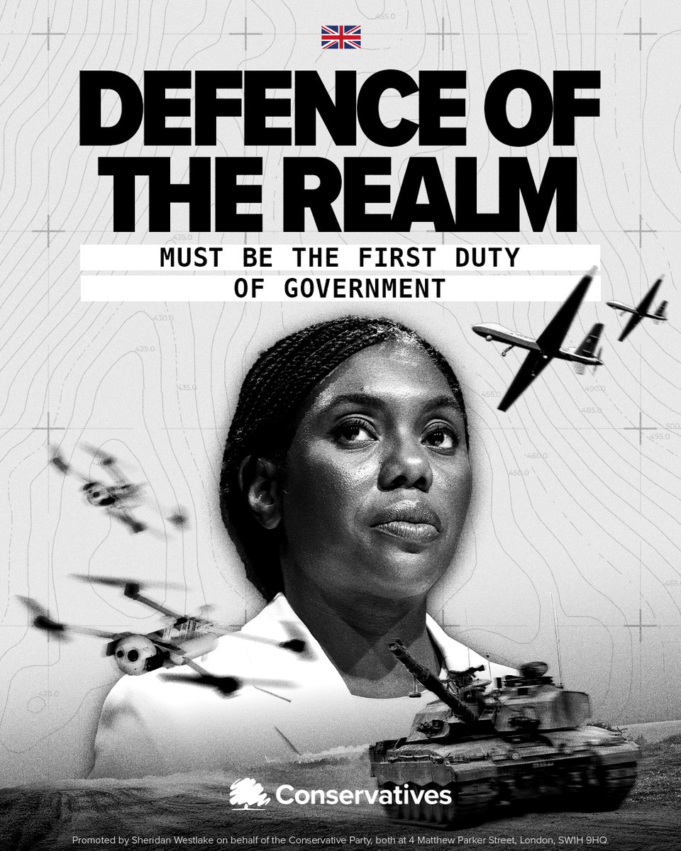 Conservatives's tweet image. We will back our Armed Forces, back British technology, and secure a brighter future for Britain 🇬🇧