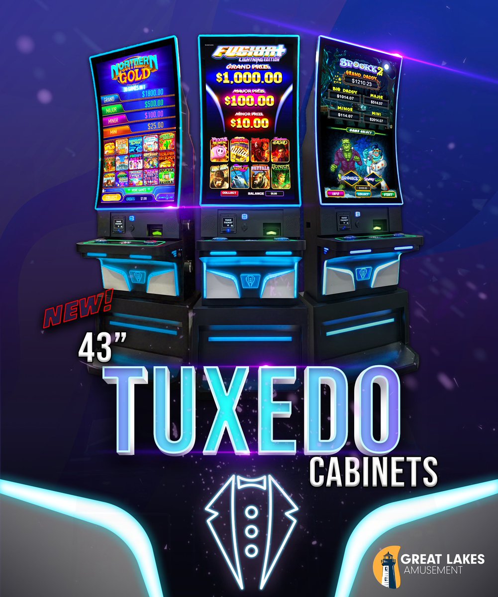 GlaStore's tweet photo. Introducing the all-new game-ready metal cabinet from Great Lakes Amusement, appropriately named the Tuxedo! 📷📷

Upgrade your location or game room with the stylish and robust Tuxedo cabinet today!

Visit: https://t.co/zAPPEmM2h6
Call: 920-434-6759
 #TuxedoCabinet  #Gaming https://t.co/F2bSxAMO0I