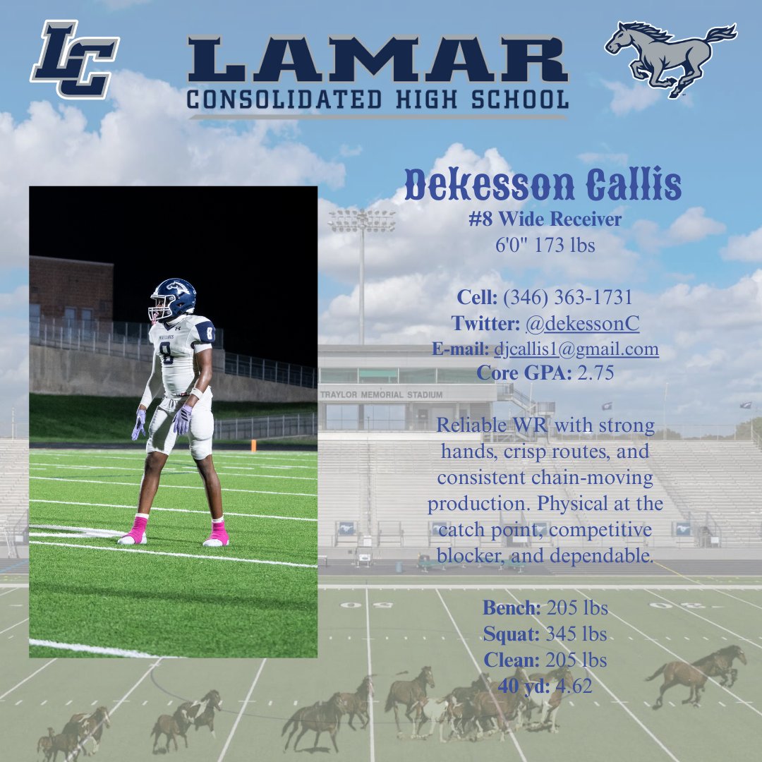 Lamar Consolidated Mustangs College Prospects tweet media