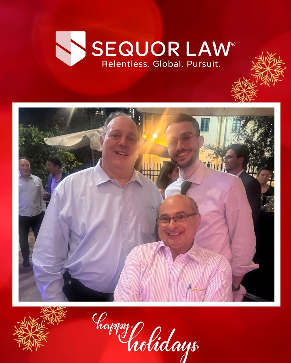 SequorLaw's tweet photo. Sequor Law’s annual holiday celebration marked an evening of connection,laughter, and reflection as we closed out our 25th anniversary year.Grateful for where we have been, proud of what we have built, and energized for what comes next.Happy holidays from all of us at Sequor Law. https://t.co/hnldJJBNGm