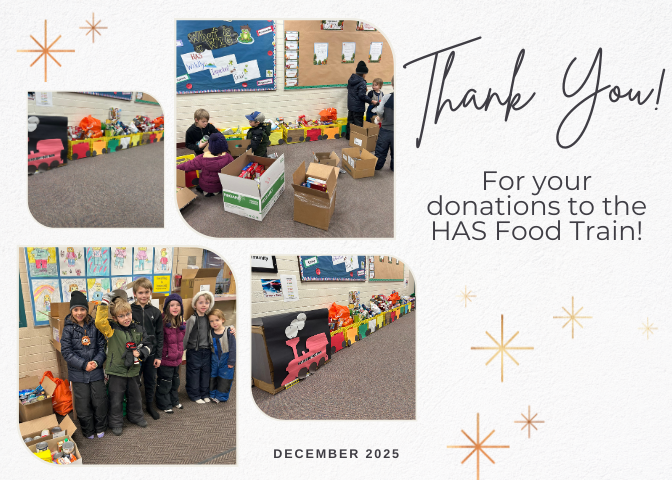 Students helped to pack up the donations this morning for the food bank.