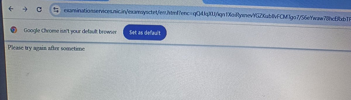 pranayslife's tweet photo. CTET form is not getting submitted! On final submission it keeps showing “try after some time”. Looks like a server issue. @cbseindia29 please resolve this urgently. It’s causing a lot of stress for aspirants. Kindly Extend the last date.🙏 #CTET2026 #CTETFormIssue  @cbseindia29 https://t.co/Sqe0ZbfQgW