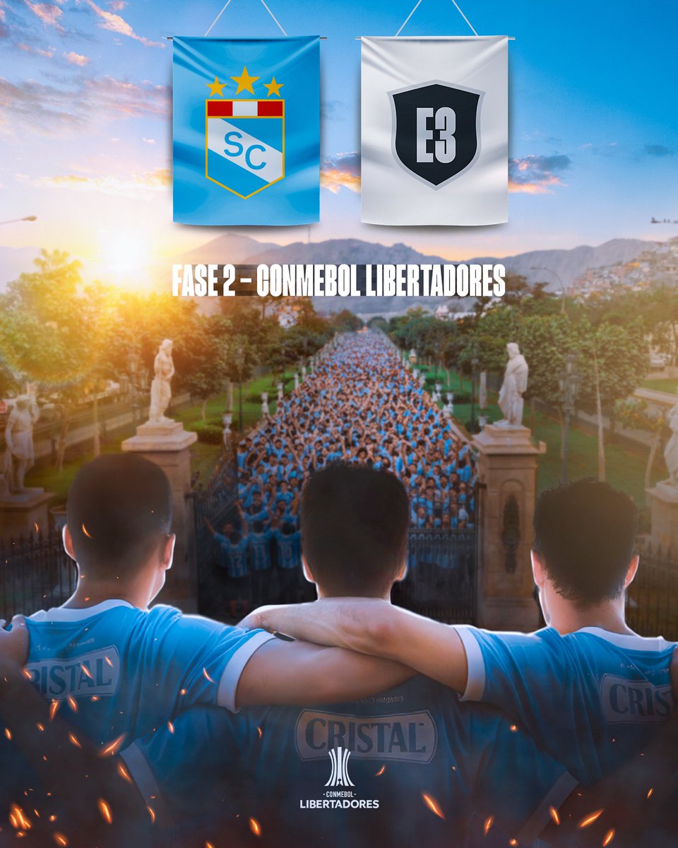 ClubSCristal's tweet photo. ¡Ya conocemos a nuestro rival! 🙌

En fase 2 de la @Libertadores 2026 enfrentaremos al equipo ganador de la llave entre Alianza Lima 🇵🇪 y 2 de Mayo 🇵🇾 durante la segunda quincena de febrero.

#FuerzaCristal https://t.co/80XAxztOco