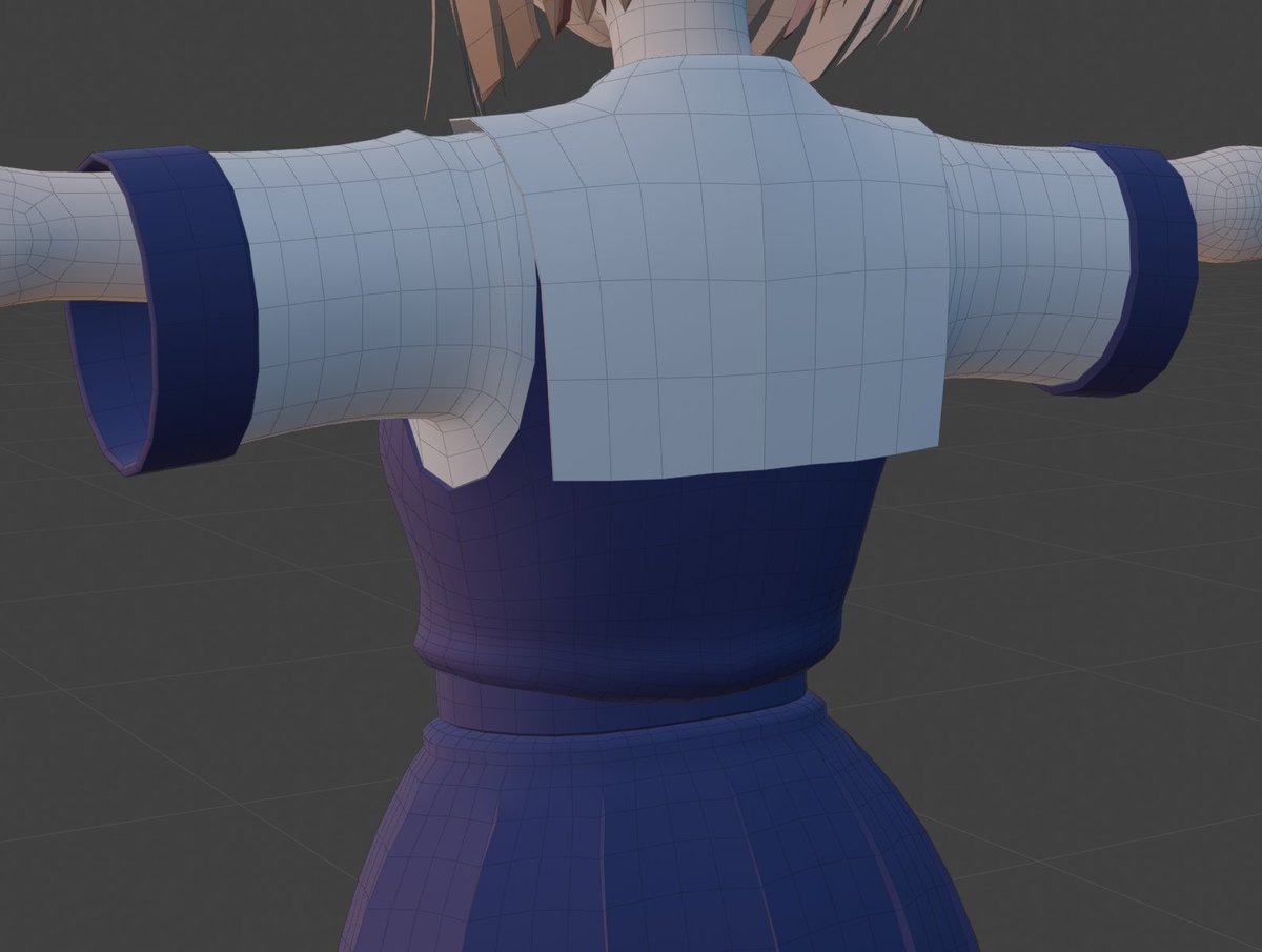 裏も見えること多いから厚み付けて対応してみました
#b3d #blender