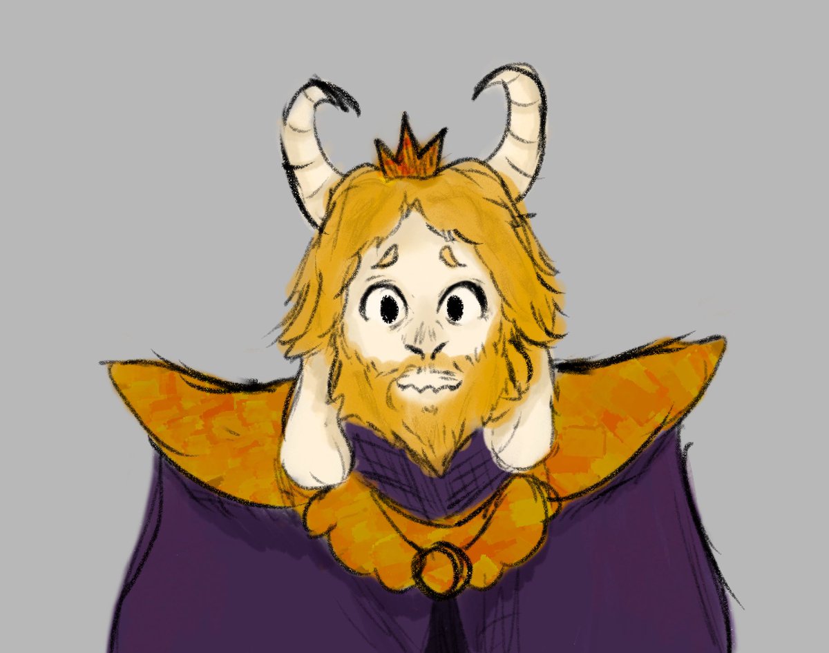 testing out some new brushes so i doodled asgore