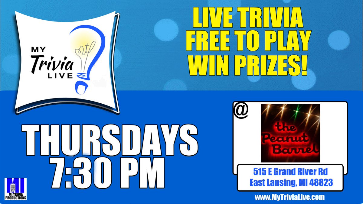 Bring your smartest friends (or your best guessers) and register your team for trivia tonight starting at 7:30pm!