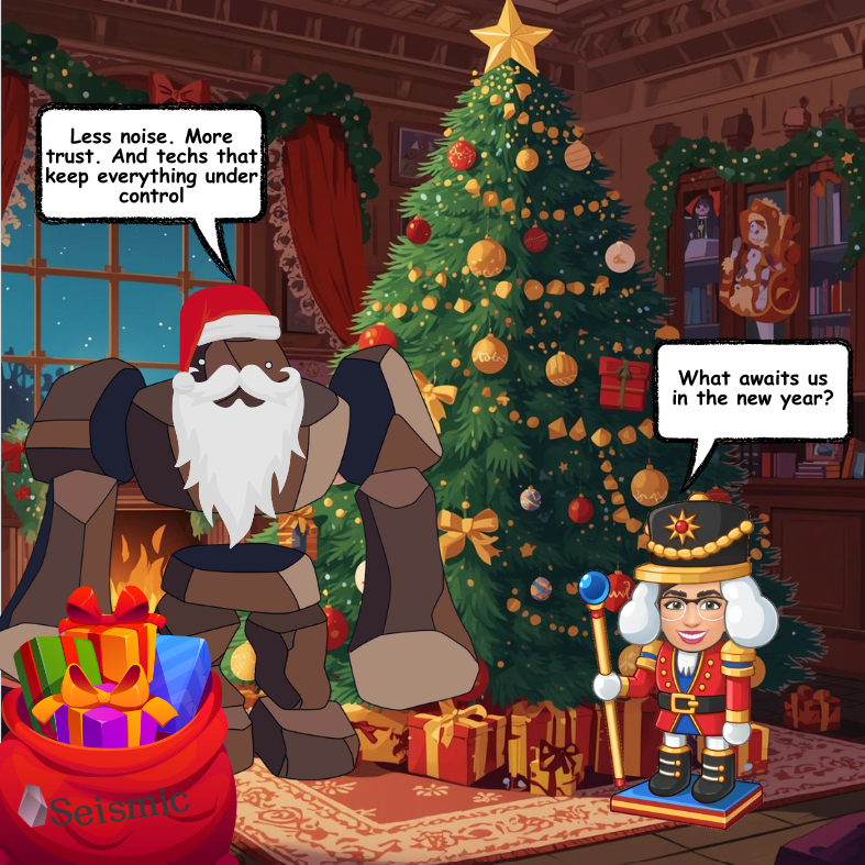 In 2026, the team will build a fintech where privacy is the default, and the infrastructure works beneath the surface. 
Happy 2026 New Year with <a href="/SeismicSys/">Seismic</a>