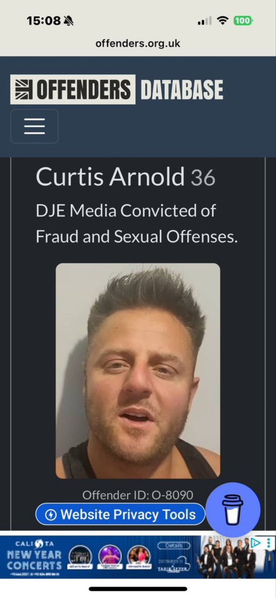 CURTIS ARNOLD aka (<a href="/DJEMEDIA_/">DJE MEDIA</a>) has been fully exposed as a convicted sex offender!

Spread this everywhere so everyone knows he’s a dangerous sexual predator with a SHPO