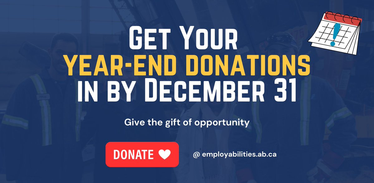 EmployAbilities's tweet image. Your support helps EmployAbilities connect ABILITY to OPPORTUNITY. 

We help people with disabilities and barriers to employment train, find, and keep meaningful work. Please help us make a difference throughout Alberta. 

Donate here. ❤️ canadahelps.org/en/dn/6658