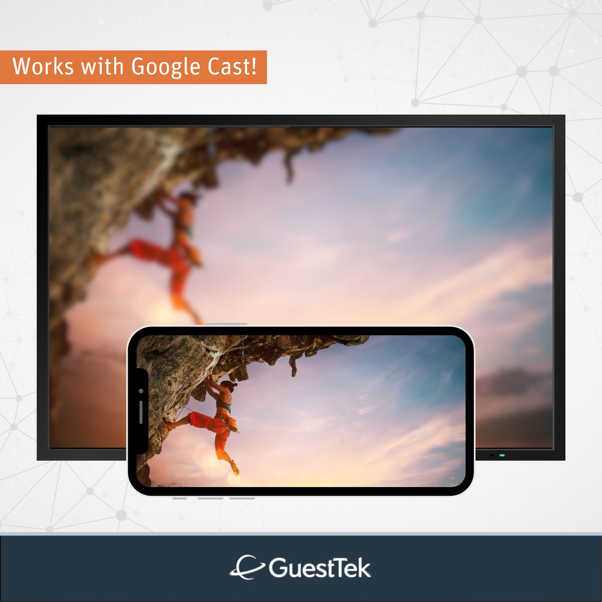 Travelers expect their content, their way. GuestTek now offers Google Cast, letting guests stream securely and effortlessly to the in-room TV. #GuestTek #HospitalityTech #HospitalityTechnology