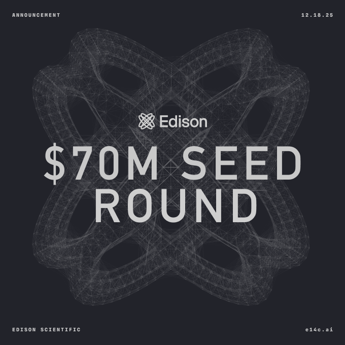We raised our seed round! It's been an insane six months to go from company to developing an AI Scientist to launching it and completing our fundraising. Huge thanks to the <a href="/EdisonSci/">Edison Scientific, Inc</a> team! It's been a grind, but we're proud of our research, product, and fundraise.

If you want
