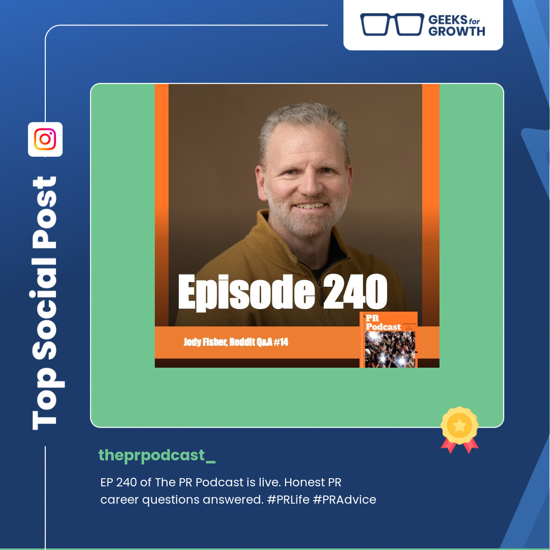 TGG_Oakland's tweet photo. Our shoutout for the social post of the day goes to @theprpodcast_ on Instagram. From @theprpodcast_: EP 240 of The PR Podcast is live. Honest PR career questions answered. #PRLife #PRAdvice https://t.co/I35K8RVUyV