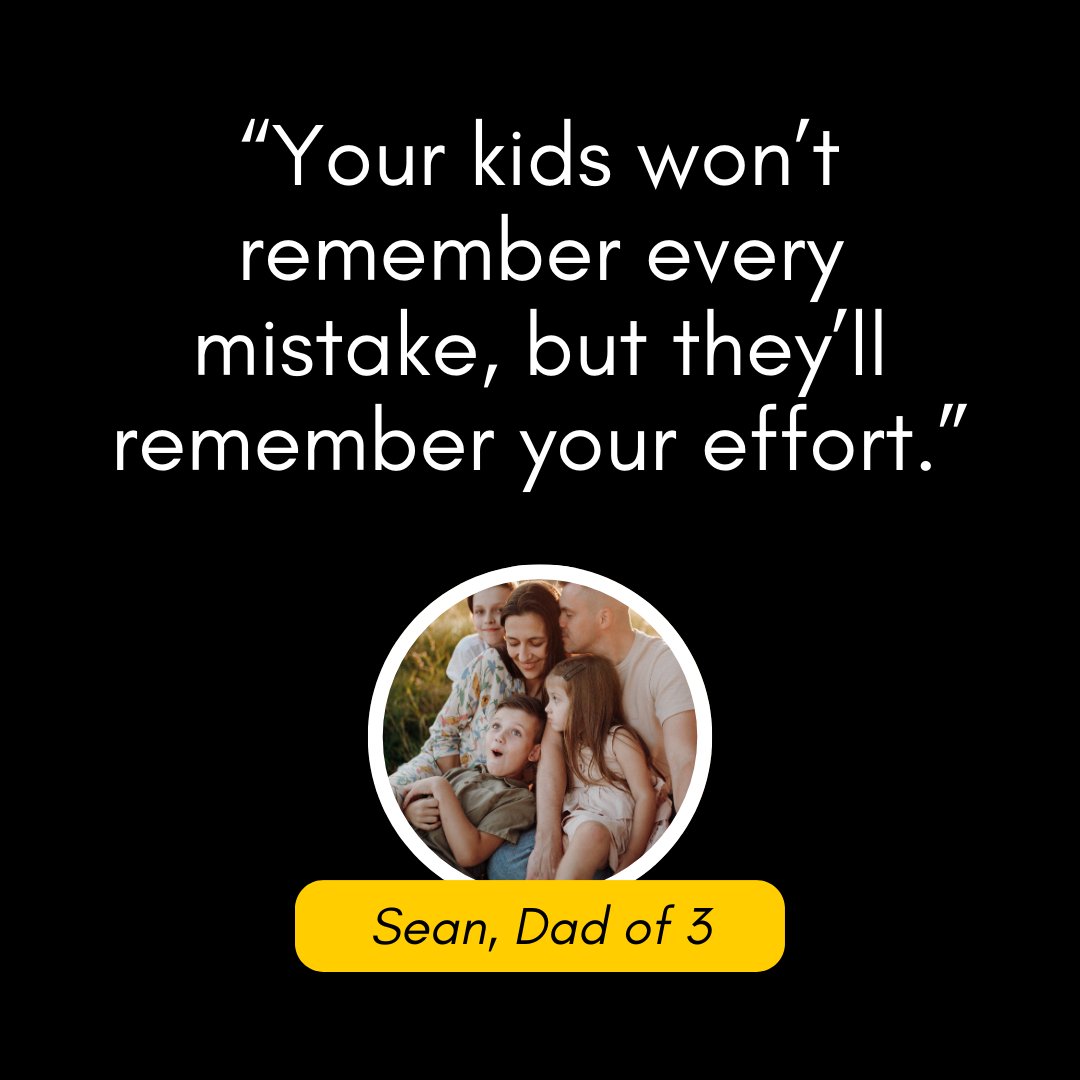 Dad life is hard. Best advice I’ve heard: “Your kids won't remember every mistake, but they'll remember your effort.”

What’s yours? 👇