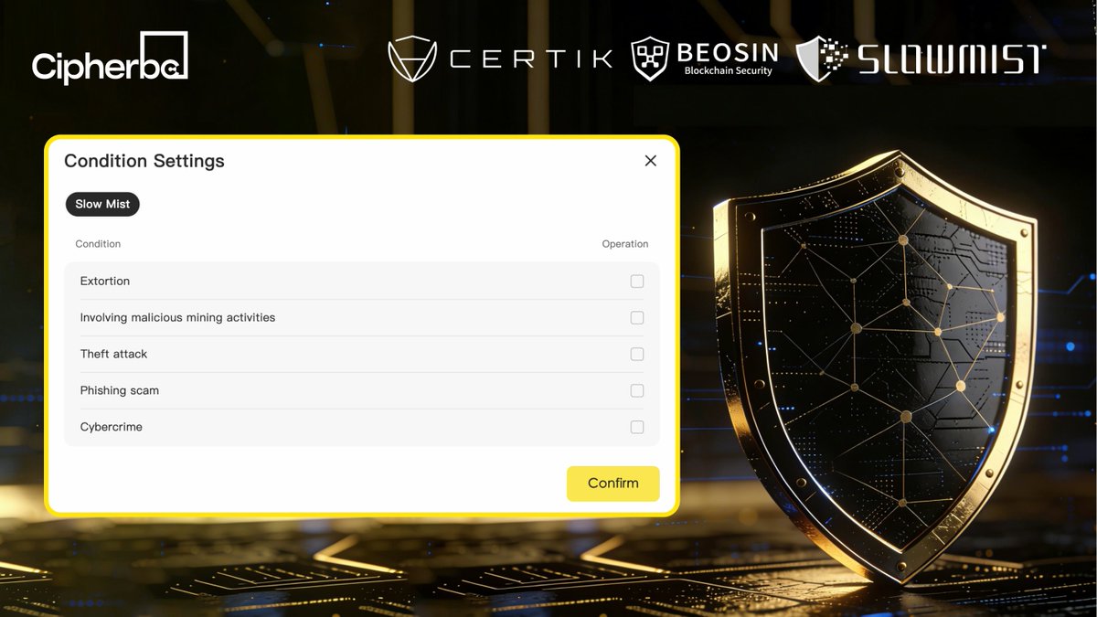 CipherBC's tweet photo. According to #Chainalysis, North Korean hackers stole approximately $2.02 billion in cryptocurrency in 2025, highlighting the increasing complexity of on-chain security threats.

Crypto theft can occur through multiple vectors. At #CipherBC, we work closely with leading security partners @SlowMist_Team , @Beosin_com , @CertiK  across auditing, risk control, and real-time #transaction monitoring.

🤝 We will continue to enforce strict transaction governance. 📈 $4.5B+ processed, 🚫 zero incidents, and an ongoing commitment to proactive defense.
