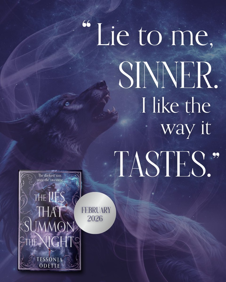 ZaffreBooks's tweet photo. Your first sinful teaser from The Lies That Summon the Night by @tessonja 👀🌙💜

Perfect for those who love:

🖤 dark fantasy world
🖤 vampires
🖤 shadow monsters
🖤 fugitive storyteller FMC
🖤 shadow daddy monster hunter MMC

Out Feb 2026 — preorder now!
https://t.co/DxDp3h0C8X https://t.co/1rmnS1inDl