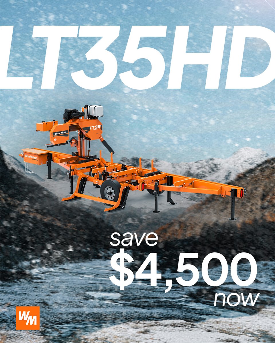 woodmizer_usa's tweet image. Let your equipment do the hard work while you watch the profit roll in.

LT35HD with full hydraulic capabilities, on sale now through December 31st. 

#sawmill #woodmizer #thewoodlife