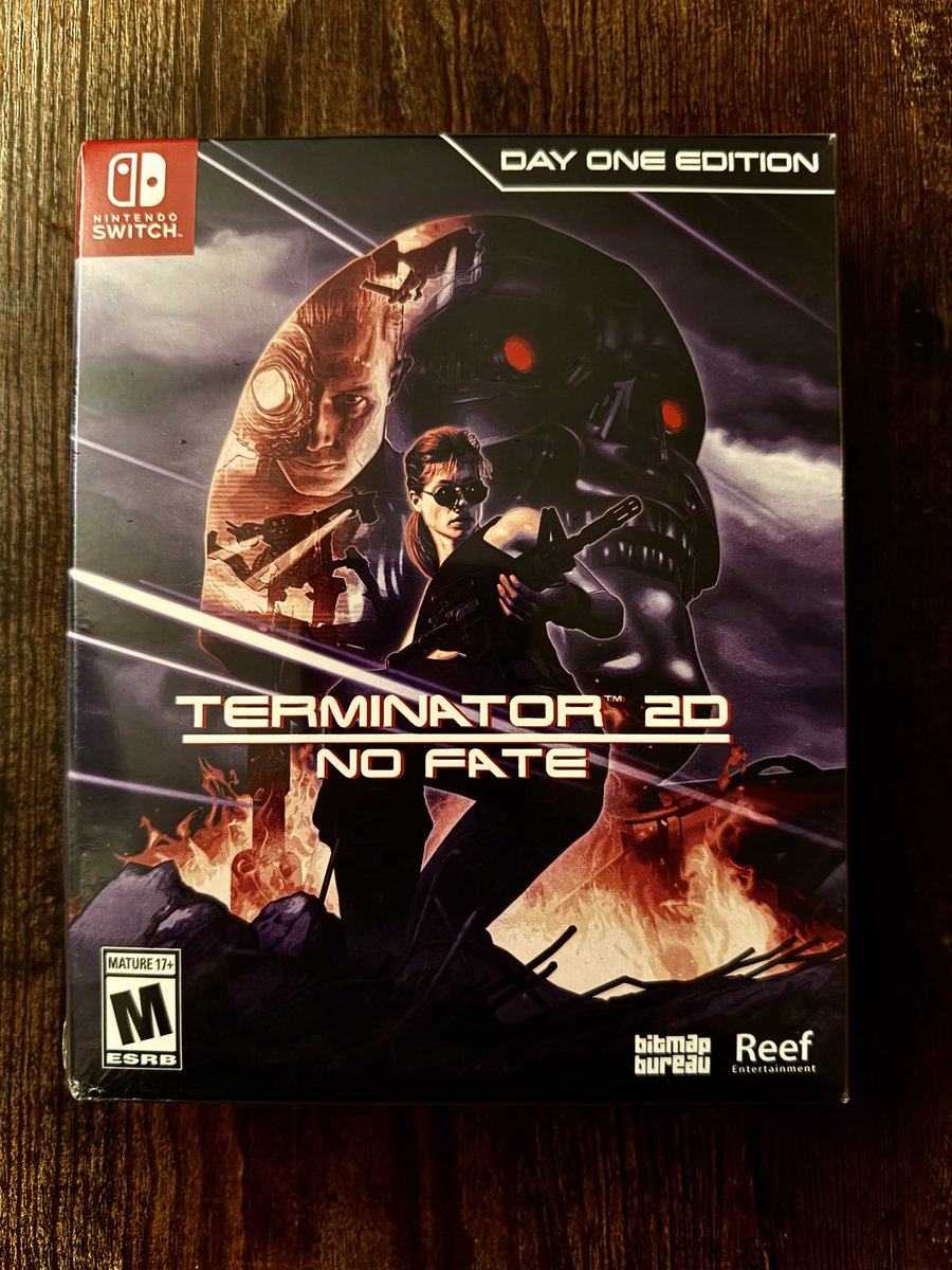 Mike_AKD's tweet photo. I was worried the price was too high, but, really, this is one of the coolest SE boxes I’ve bought. The cloth poster is so 🔥 Love the coin too. Oh, and the game slaps hard.
#Terminator2D #NoFate #Terminator #T2NoFate #PhysicalGames #SwitchPhysical @BitmapBureau @Reef_Games https://t.co/67mtrPHc1e