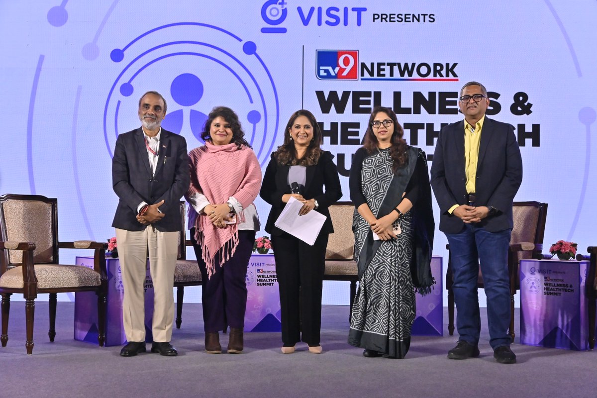 TV9Bharatvarsh's tweet photo. TV9 Network, in association with Visit Health, brought together leaders shaping healthier workplaces. An evening of meaningful conversations, shared insights, and well-deserved recognition for those putting people first. Glimpses from the event.
#TV9 #VisitHealth #HealthAndWellness #PeopleFirst #LeadershipMoments #TV9Network #Money9 | @getvisitapp