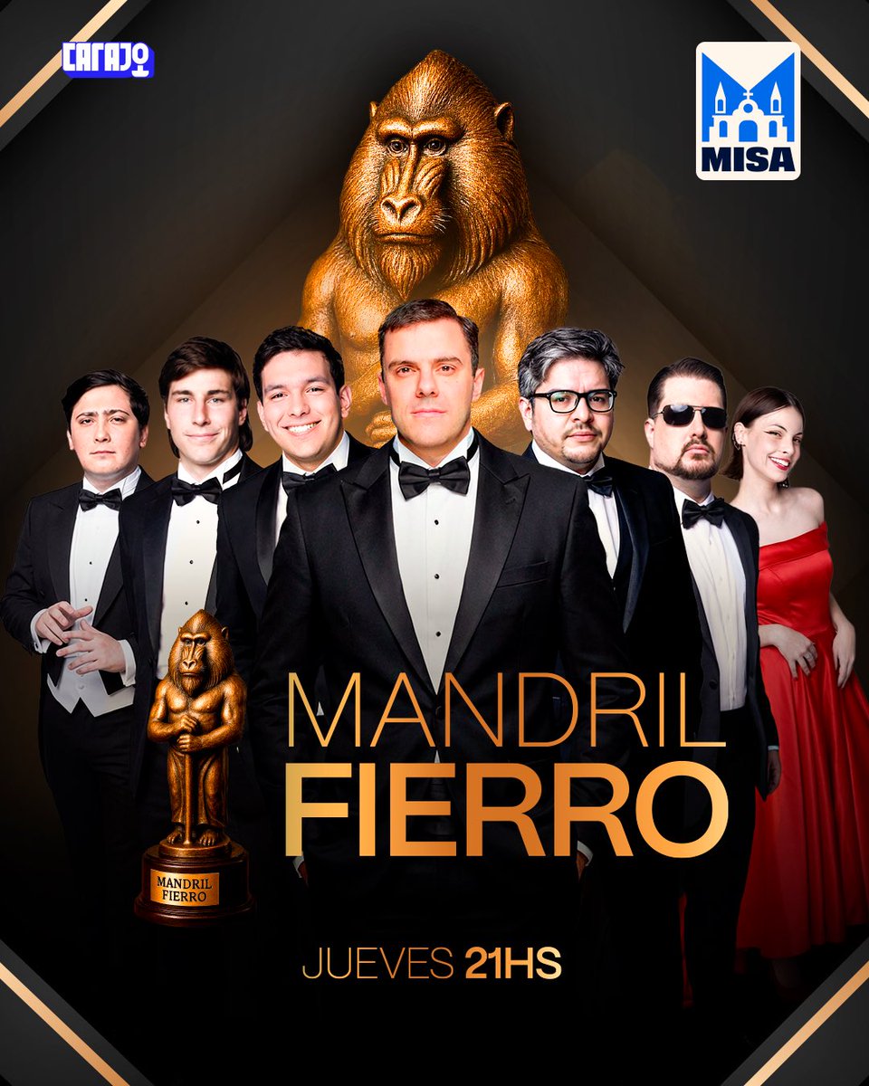 SEÑORES, HOY TODOS DE GALA, SE VIENEN LOS MANDRIL FIERRO. 

Hoy, 21hs x Carajo.