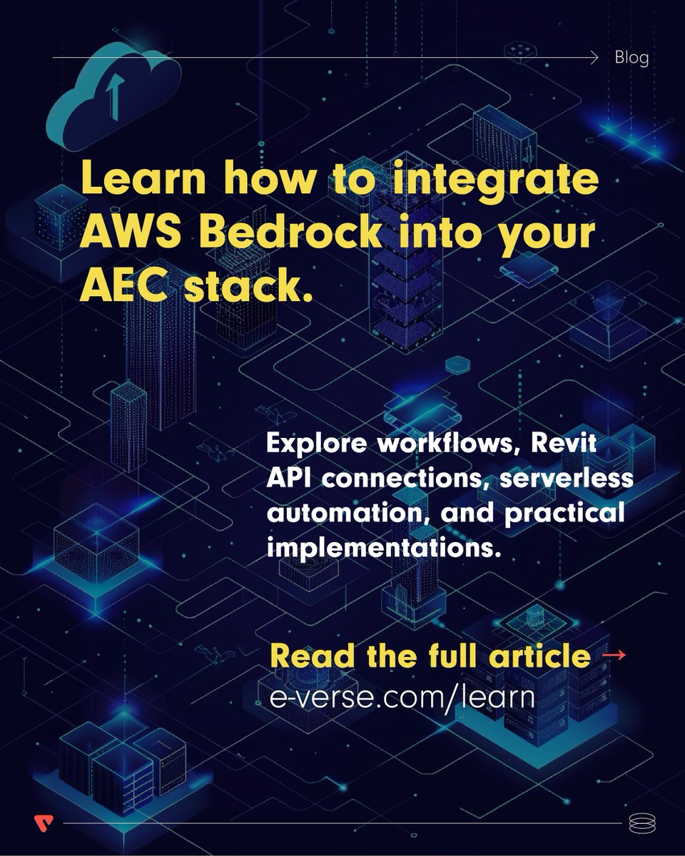 Tired of rebuilding your AI stack every time a new model drops? We break down how AWS Bedrock helps AEC teams connect AI to Revit, automate BIM workflows, and switch LLMs without refactoring. Full article → e-verse.com/learn/aws-bedr…