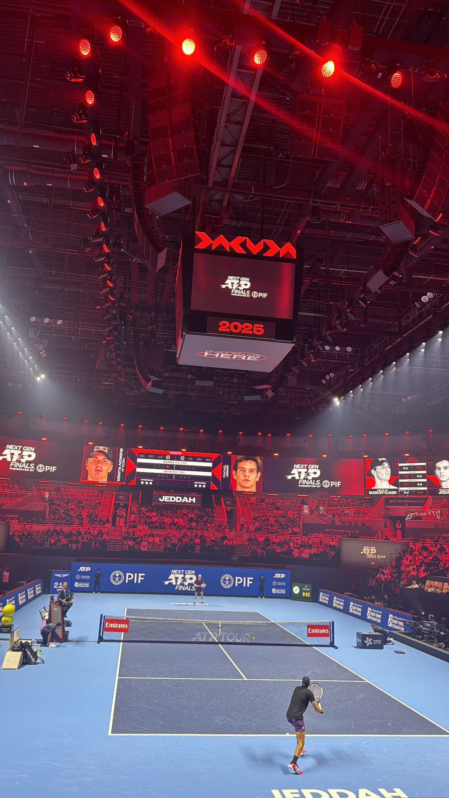 تنطلق الآن مواجهة الإسباني رافائيل جوادر و النرويجي نيكولاي بودكوف كيير ضمن منافسات نهائيات الجيل القادم للتنس 