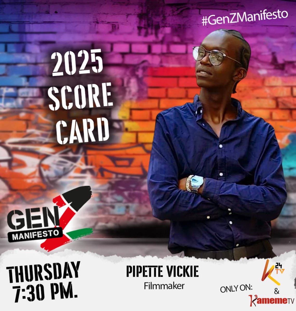 K24Tv's tweet photo. Is the country on the right path? Join us at 7:30 pm on #GenZManifesto as we reflect on the year that has been. https://t.co/StUedXfhDp