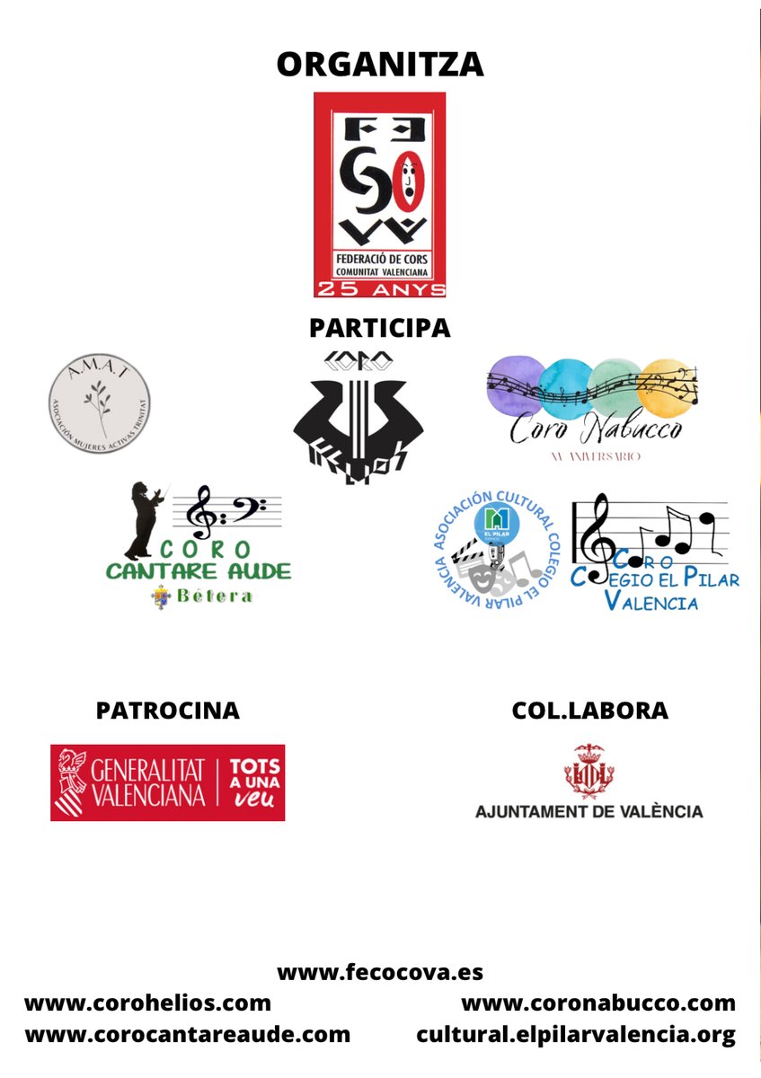 corocantareaude's tweet photo. El sábado 20 de diciembre a las 17’30h el Coro Cantare Aude participa en la campaña NADAL AL CARRER I ALS PALAUS.
Cantaremos en el Palau dels Català de Valeriola, de la plaza de Nules de Valencia. https://t.co/oGe6oGxZ5X