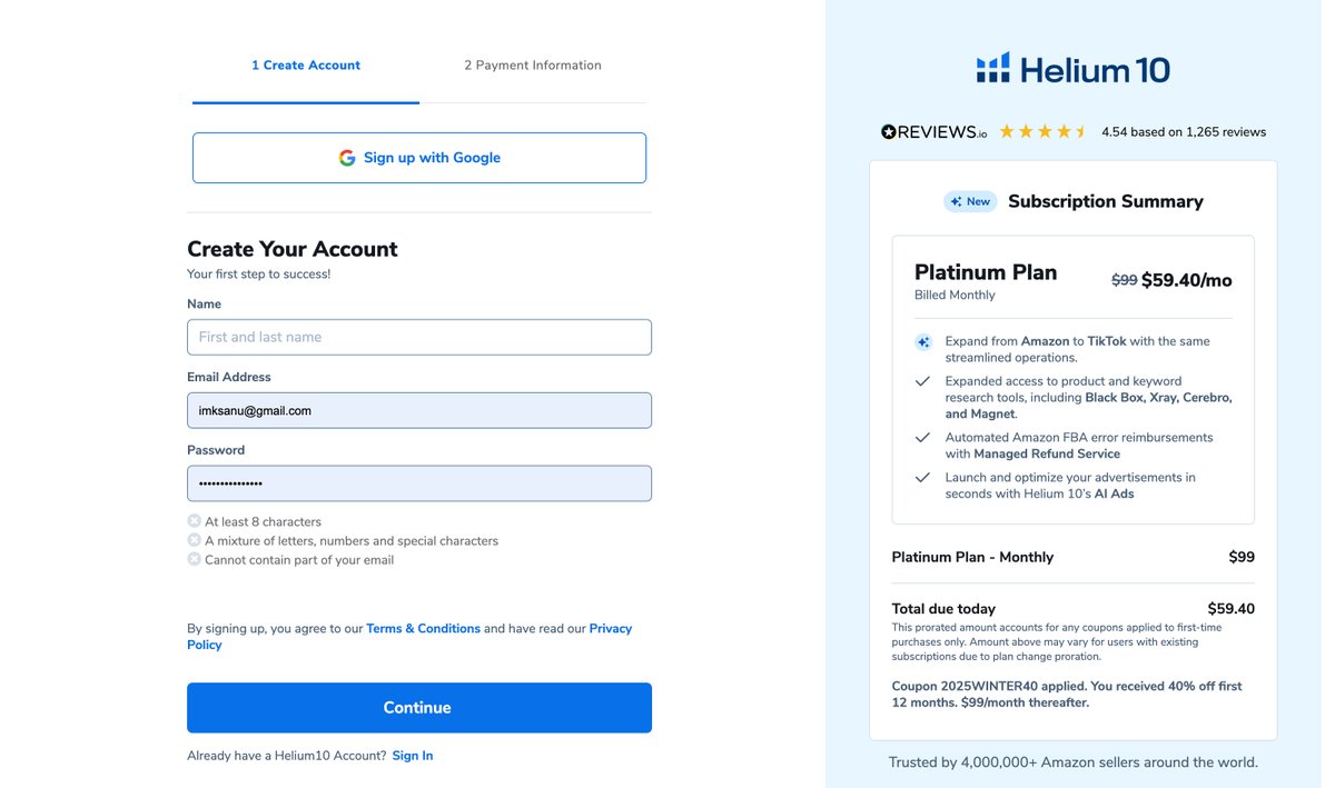 iamksanu's tweet photo. 🚨 LAST CHANCE: Helium 10 Platinum is 40% OFF! 🚨

If you’re planning to crush it on Amazon in 2026, pay attention. Prices are rising by $30 on Jan 5th, but today you can LOCK IN the lowest rate ever.

Now: $59.40 (12 months)

Grab the 40% discount here: https://t.co/g1IVYDkhNT https://t.co/3OarYgpHcr