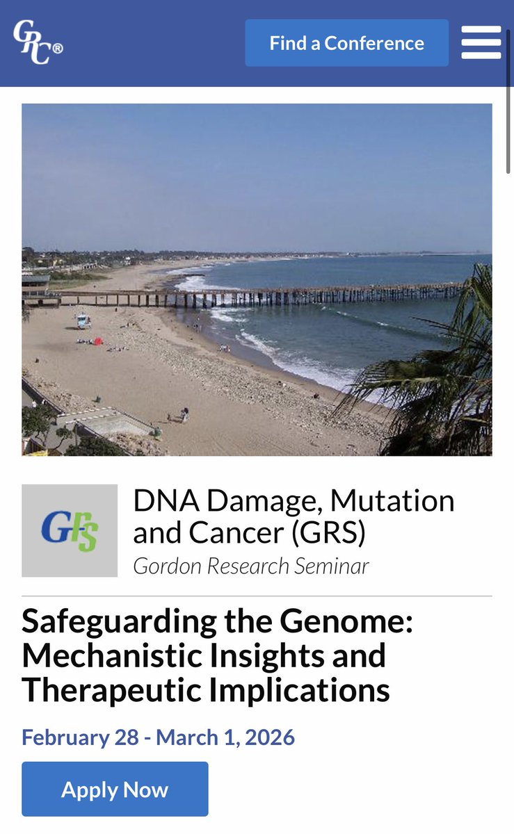 SusanKilgas's tweet photo. Trainees in genome stability 🧬: There’s still time to register for the 2026 Gordon Research Seminar (Feb 28–Mar 1, 2026)! Poster &amp; talk abstracts accepted until Dec 30, 2025. Huge thanks to our supporters: Pfizer, The Company of Biologists, CST &amp; the Karlseder Lab. https://t.co/Thjh4FXc6U