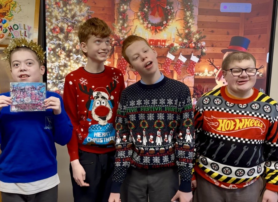 Christmas jumper day for T1, they have worked so hard this year and we wish them a very Merry Christmas from Miss Watkins and Mr Rich <a href="/StVincentsL12/">St. Vincent's School</a>