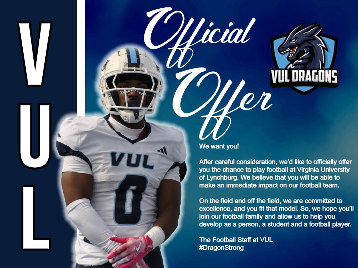 dgarf55's tweet image. Blessed to receive an offer from Virginia
 University @Dfarley_7