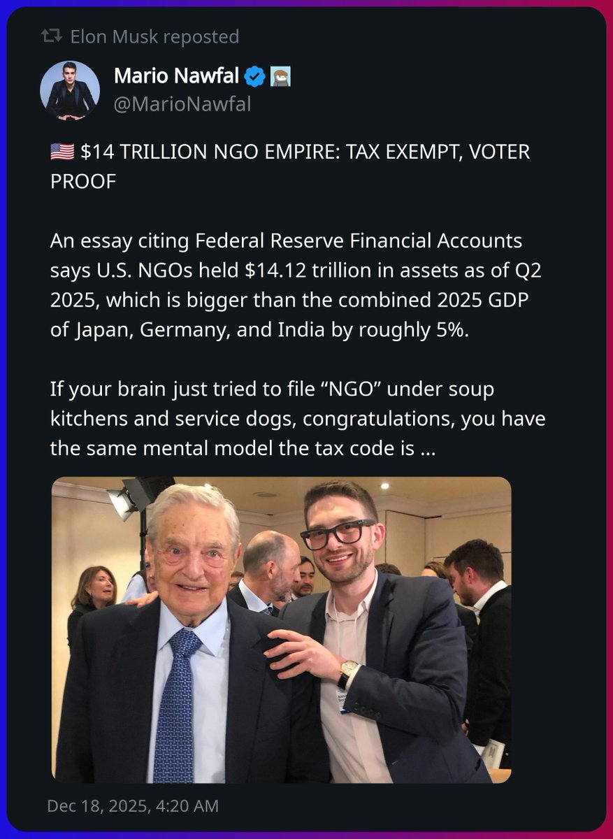 Elon Musk reposted a post from Mario Nawfal https://t.co/1X82MZg2kb