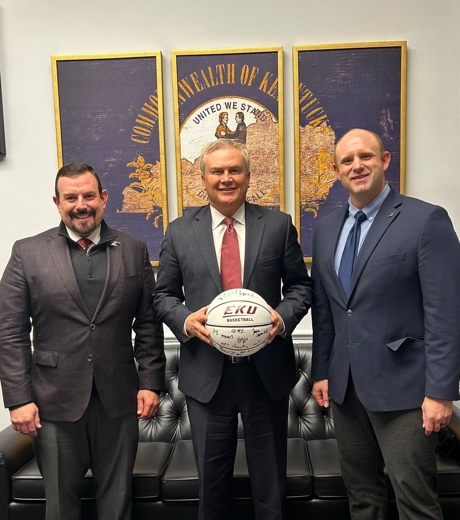 I also had productive visits with many members of our Kentucky federal delegation. We appreciate their service and support of our excellent #EKU faculty, staff and students!

<a href="/JamesComer/">James Comer</a>