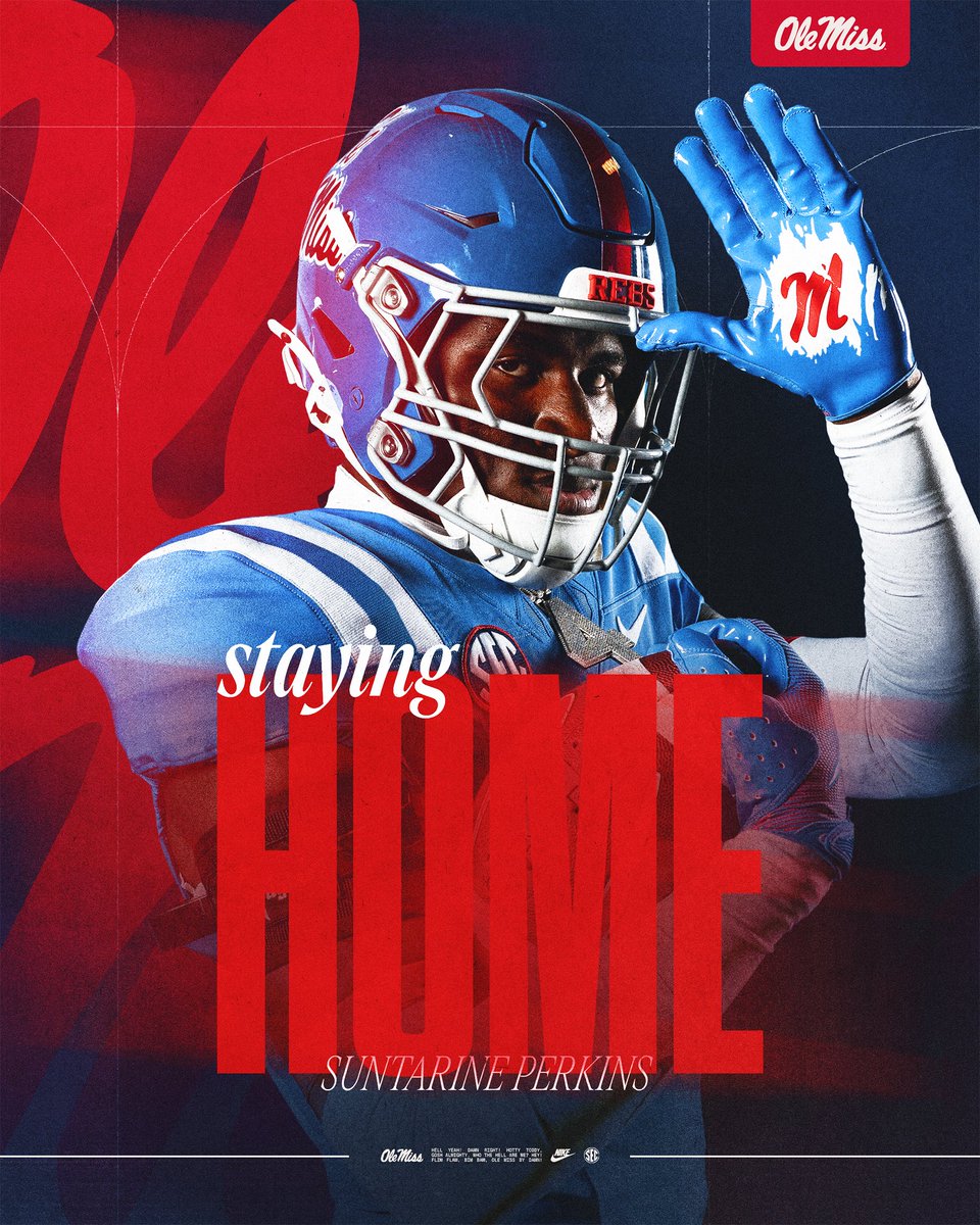 OleMissFB's tweet image. Suntarine Perkins is staying HOME in 2026.

@suntarine x #HottyToddy