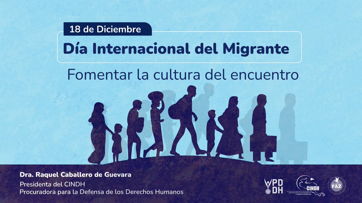 La Presidenta del <a href="/CINDH_org/">CINDH</a> #ProcuradoraDDHH <a href="/RaqueldeGuevara/">Raquel de Guevara</a>, junto a las INDH de Centroamérica y República Dominicana conmemoran el Día Internacional de la Persona Migrante.
#LaDignidadNoTieneFronteras